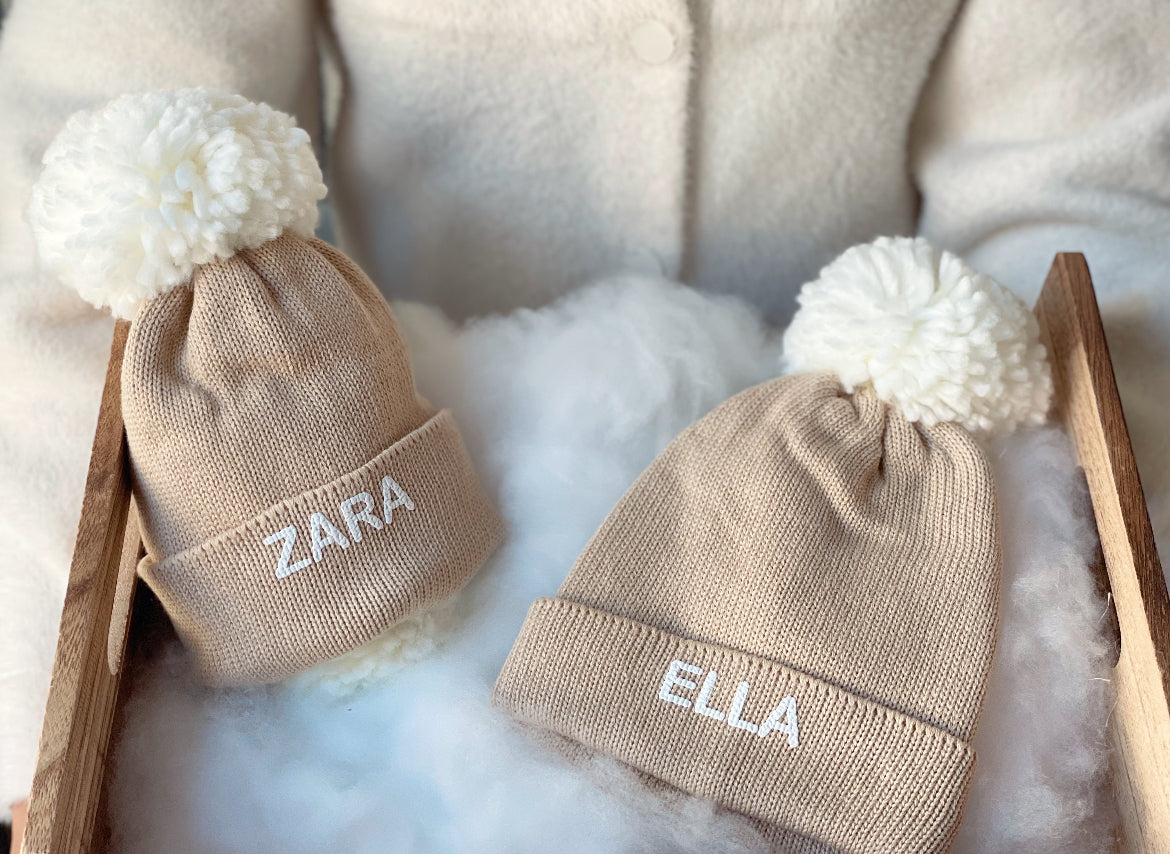 Pom Pom otroška zimska kapa